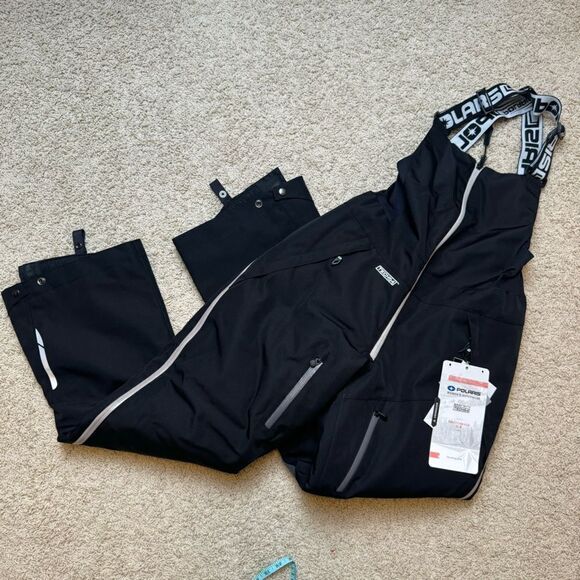 Polaris Women’s Snowmobile Pants Snow Bibs Size Small New with Tags NWT Black - Picture 1 of 10